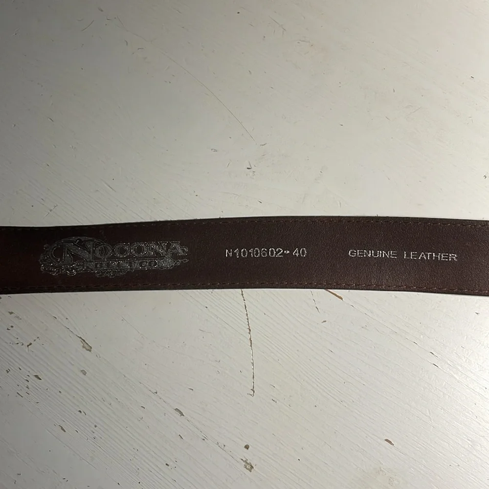 Nacona Belt Company brown leather her Western belt size 40